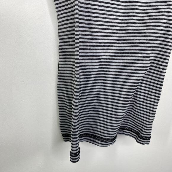 Lululemon Power Y Black Grey Striped Activewear Tank Top Women's Size 8 - Picture 4 of 8